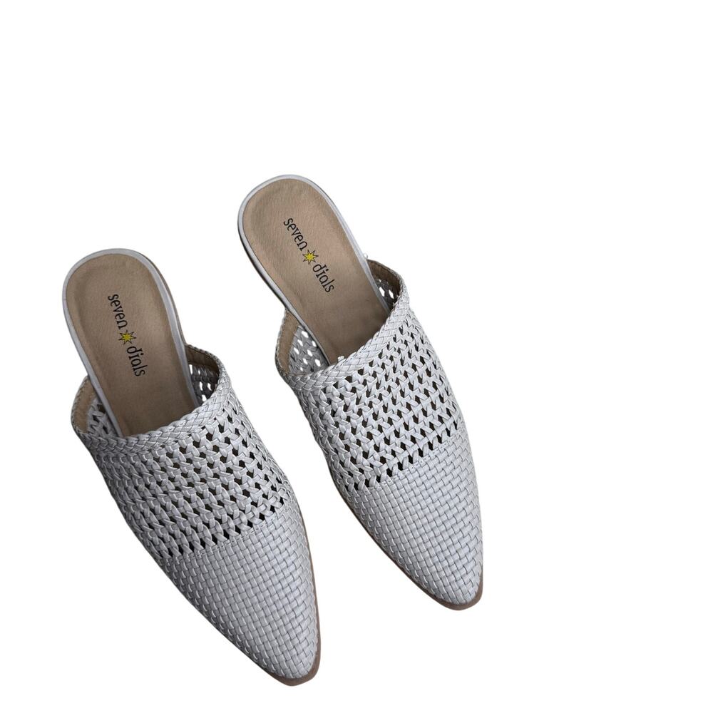 SEVEN DIALS Women's 9 Quinton Woven Shootie Off White Boho Western Slip On Heel